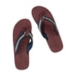 Weird Fish Malham Leather Look Flip Flops Dark Blue Size 11