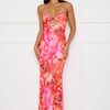 Seleneia Mesh Maxi Dress Pink