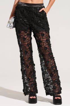 AKIRA Celebration Time Lace Pants | Black | Size 1X
