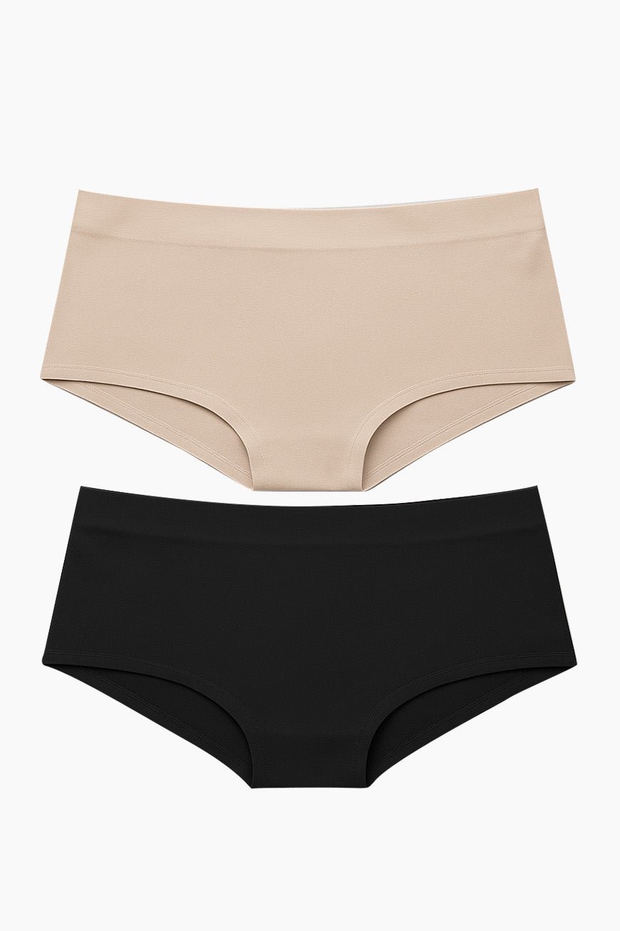 Seamless Hipster Duo - Black - Nude / S