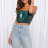 Showgirl Sequin Corset Green