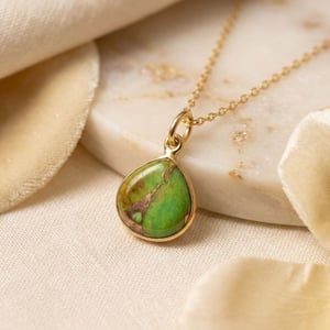 18ct Gold Vermeil Plated Peridot August Birthstone Crystal Necklace