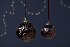 nkuku Patta Giant Bauble | Christmas Decorations | Large | Burgundy
