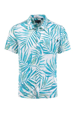 Weird Fish Faraway Short Sleeve Printed Shirt White Size XL