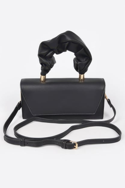 SOHO Wrinkled Handle Flap Clutch - New Collection Los Angeles - BYMANYC ® New York