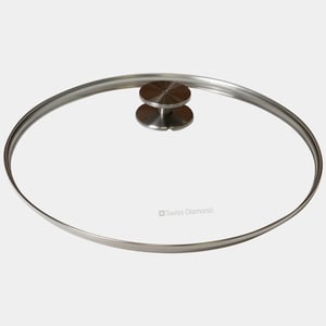 CXD Tempered Glass Lid with Stainless Steel Knob - 12.5