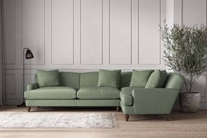 nkuku Deni Right Hand Corner Sofa | Make To Order | Grand | Brera Linen Jade