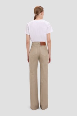 Victoria Beckham Alina Jean In Stone Grey - 34W 34L - Womens