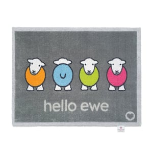 Hello Ewe Herdy Washable Doormat - 65x85cm