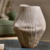 nkuku Kalai Ceramic Organic Shape Vase | Decorative Accessories | Large | Natural