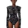 Shoulder Pad Leotard - L
