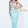 Firelight Strapless Maxi Dress Blue