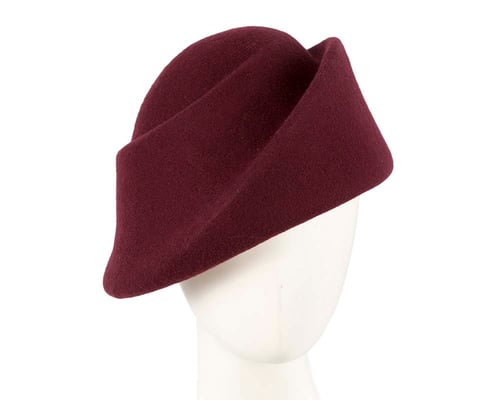 Unique wine ladies winter felt fashion hat