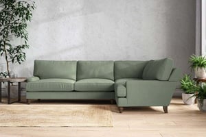 nkuku Marri Right Hand Corner Sofa | Make To Order | Grand | Brera Linen Jade