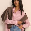 Pink Striped Relaxed Shirt