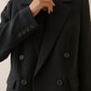 Black Double Breasted Alicia Blazer
