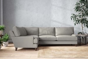 nkuku Marri Left Hand Corner Sofa | Make To Order | Grand | Brera Linen Smoke