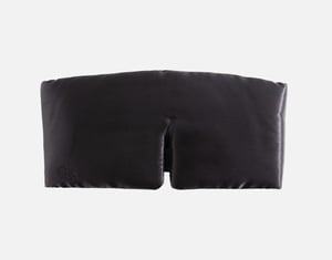 QE Home 100% Mulberry Silk Blackout Sleep Mask in Black