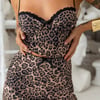 Wild Love Satin Crop Top Leopard