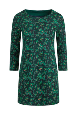 Weird Fish Dandy Printed Sparkle Jersey Tunic Forest Green Size 8