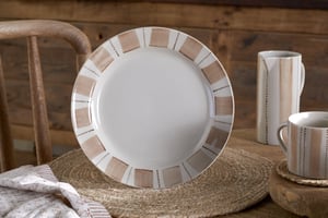 nkuku Patthar Side Plate | Tableware | One Size | Cream & Clay