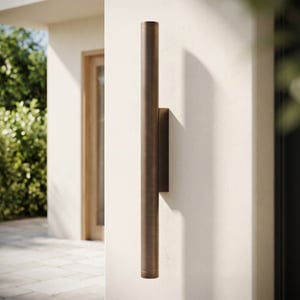 Portleven IP65 wall light in bronze