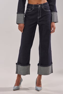 AKIRA Don't Talk To Me Wide Leg Denim Jeans | Size 2X