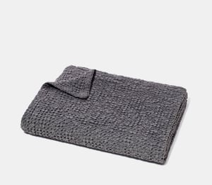 Honeycomb Bath Towel - Charcoal Grey