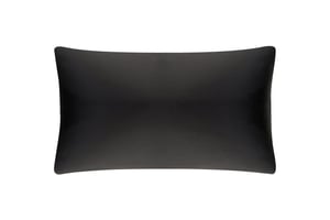 Charcoal Pure Silk Boudoir Cushion Cover 30x50cm - 30x50cm / Charcoal