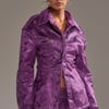 AKIRA Crazy Touch Velvet Button Down Top | Size Medium