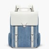 Denim-Inspired PU Fabric 15.6-Inch Backpack