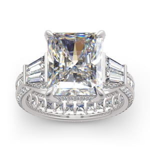 Jeulia Radiant Cut Eternity Sterling Silver Ring