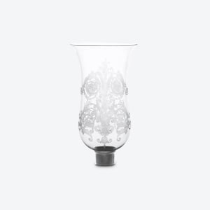 Tulip Hurricane Shade Flat Top Acanthus - Clear | Baccarat