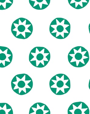 Sun Dial' Wallpaper by Tea Collection - Emerald - Traditional / 27 in. x 27 ft.