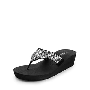 DREAM PAIRS Platform Rhinestone Thong Sandals