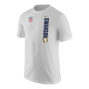 Men's Nike USWNT Vertical Swanson White Tee / 2X