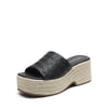 DREAM PAIRS Raffia Platform Wedge Slide Sandals