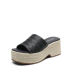 DREAM PAIRS Raffia Platform Wedge Slide Sandals