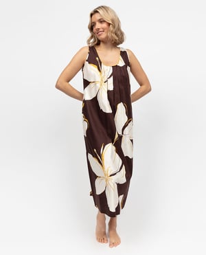 Claudia Womens Floral Print Long Nightdress - 28