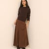 Brown Selene Maxi Skirt