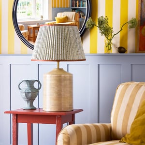 Larger Averie table lamp in natural whitewash