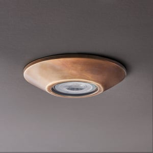 Tisky ceiling mounted spot light in antique brass