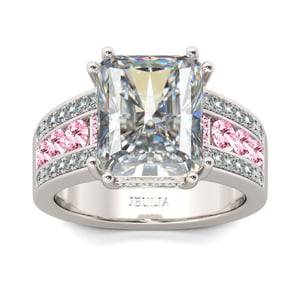 Jeulia Big Center Stone Radiant Cut Sterling Silver Ring