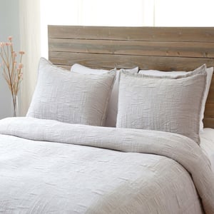 Harbour Cotton Taupe Twin Coverlet