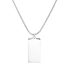 Rectangle Pendant Necklace Silver