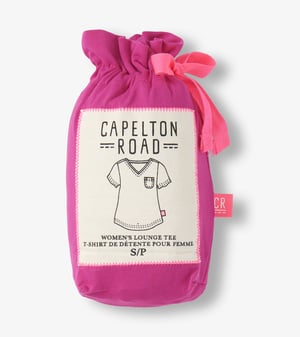 Women's Rose Violet Polyknit V-Neck T-Shirt