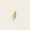 Bezel Pear Stud
