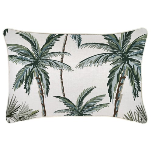Cushion Cover-With Piping-Palm Tree Paradise Natural-35cm x 50cm