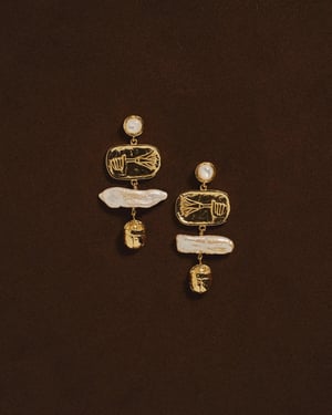 Lotus Drop Earrings