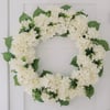 30" Artificial White Hydrangea Wreath